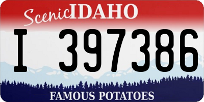 ID license plate I397386