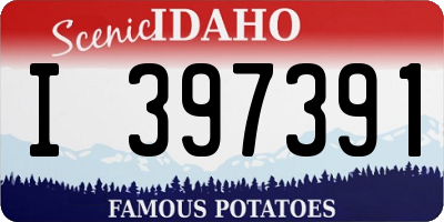 ID license plate I397391