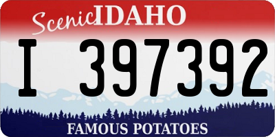 ID license plate I397392