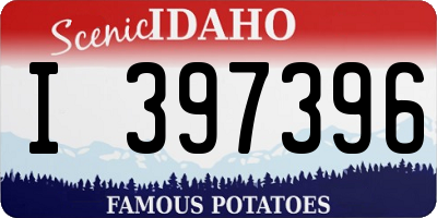 ID license plate I397396