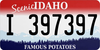 ID license plate I397397
