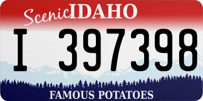 ID license plate I397398