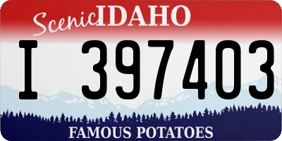 ID license plate I397403