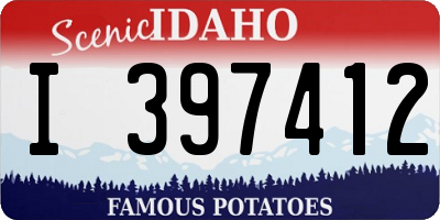 ID license plate I397412