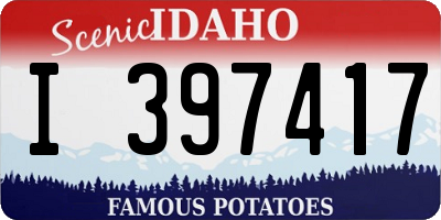 ID license plate I397417