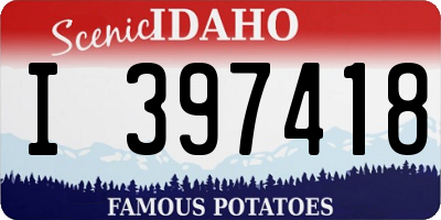 ID license plate I397418