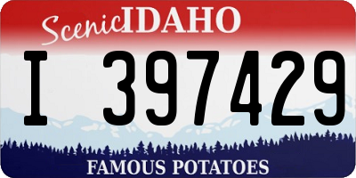 ID license plate I397429