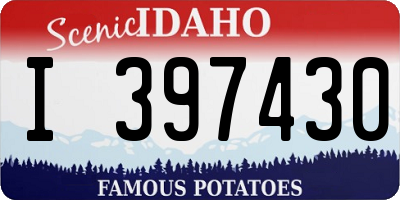 ID license plate I397430