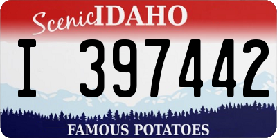 ID license plate I397442