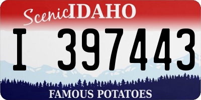 ID license plate I397443