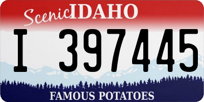 ID license plate I397445