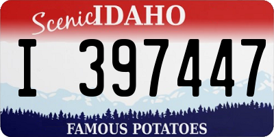 ID license plate I397447