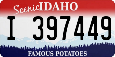 ID license plate I397449
