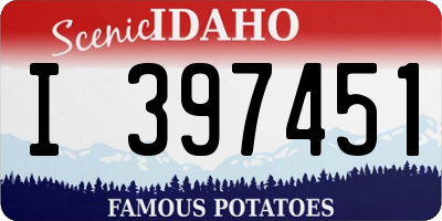 ID license plate I397451