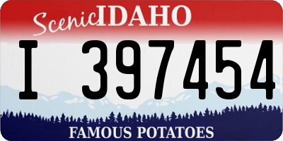 ID license plate I397454