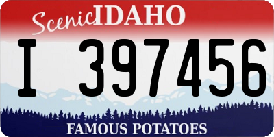 ID license plate I397456