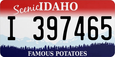 ID license plate I397465