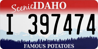 ID license plate I397474