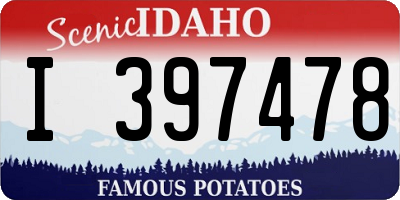 ID license plate I397478