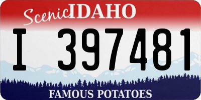ID license plate I397481