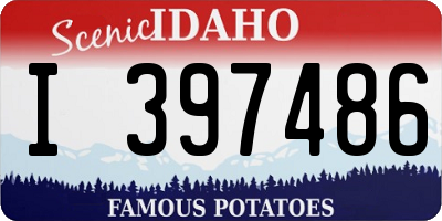 ID license plate I397486