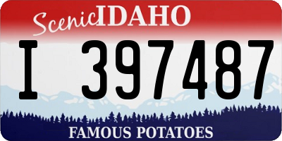 ID license plate I397487