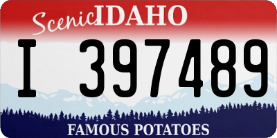 ID license plate I397489