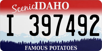 ID license plate I397492