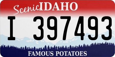 ID license plate I397493
