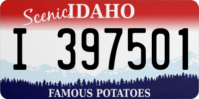 ID license plate I397501