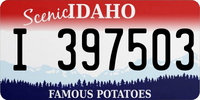 ID license plate I397503