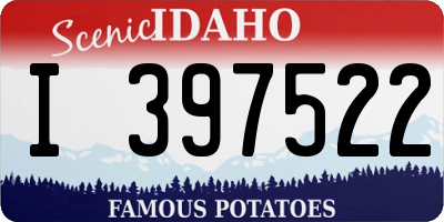 ID license plate I397522