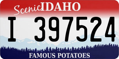 ID license plate I397524