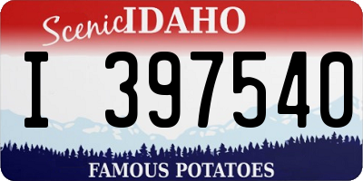 ID license plate I397540