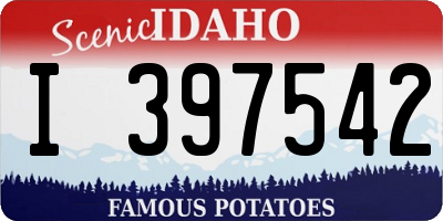 ID license plate I397542