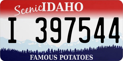 ID license plate I397544