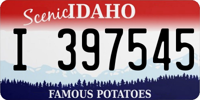 ID license plate I397545