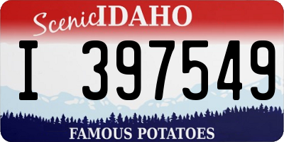 ID license plate I397549