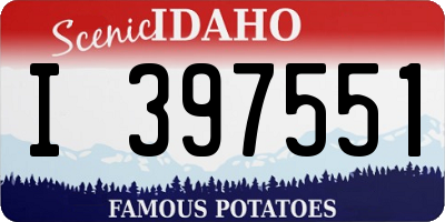 ID license plate I397551