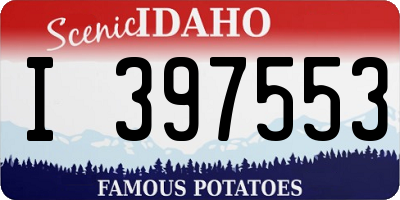 ID license plate I397553