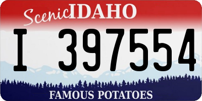 ID license plate I397554