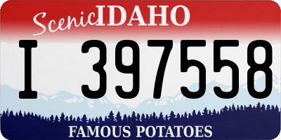 ID license plate I397558