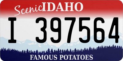 ID license plate I397564