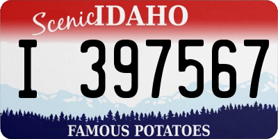 ID license plate I397567