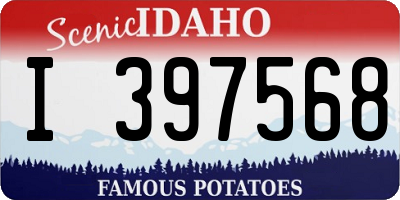 ID license plate I397568