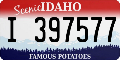 ID license plate I397577
