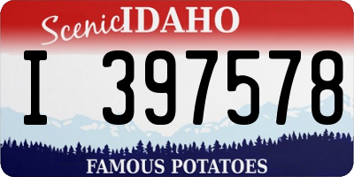 ID license plate I397578