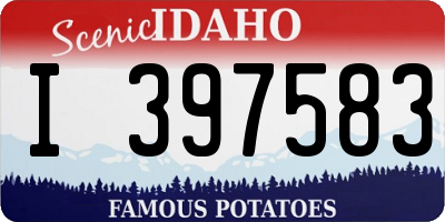 ID license plate I397583