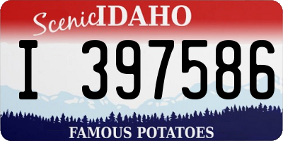 ID license plate I397586