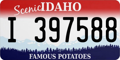 ID license plate I397588